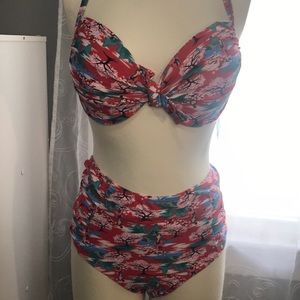 High waisted bikini bottoms